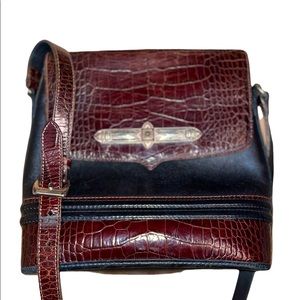 Vintage Brighton Designer Bag small purse tote crocodile leather